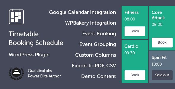 Download Timetable Booking Schedule WordPress Plugin to create and manage booking schedules for appointments, classes, or events. Display timetables, accept reservations, and streamline bookings effortlessly.