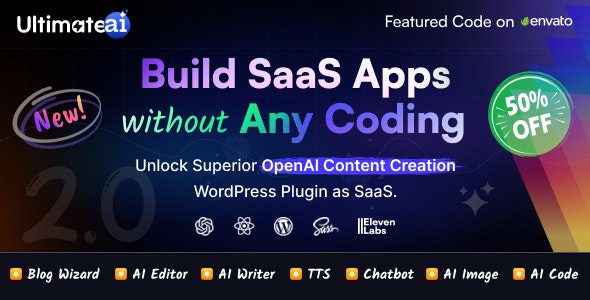 UltimateAI 2.3 – OpenAI Content Generation WordPress App as SaaS