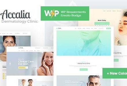 Accalia 1.5.0 – Dermatology Clinic & Cosmetology Center Medical WordPress Theme + Elementor