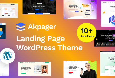 Download Akpager 1.1.3, a modern landing page Elementor WordPress theme with responsive design and flexible layouts for startups and marketing websites.
