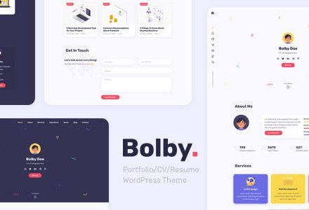 Bolby 1.0.9 – Portfolio CV Resume WordPress Theme
