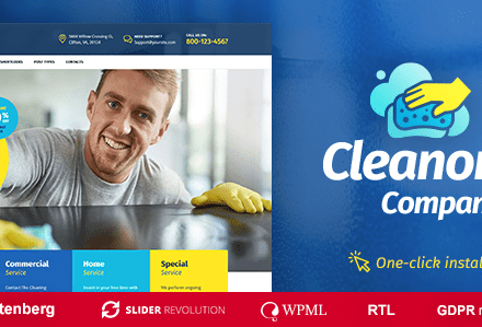 Cleanora 1.1.3 – Cleaning Services WordPress Theme
