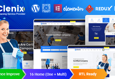 Clenix 3.1.0 – Cleaning Services WordPress Theme