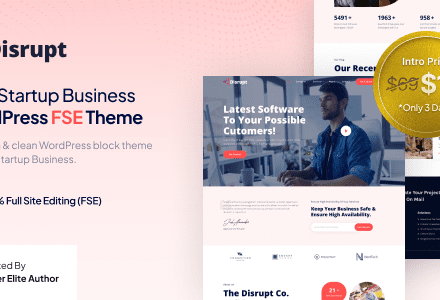 Disrupt 1.0 – Tech Startup Business FSE WordPress Theme