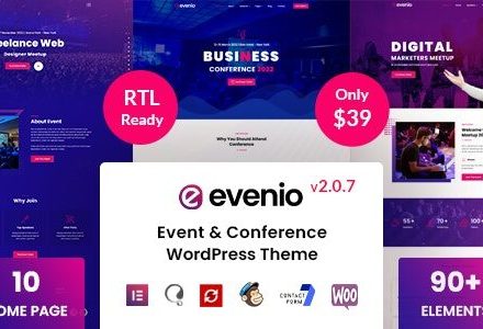 Evenio 2.1.2 – Event Conference WordPress