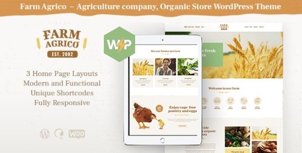 Farm Agrico 1.3.7 – Agricultural Business & Organic Food WordPress Theme