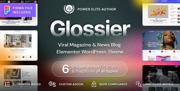 Glossier 1.0.9 – Newspaper & Viral Magazine WordPress Theme