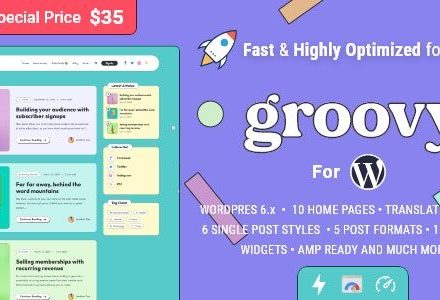 Groovy 2.3.0 – Modern & Lightweight Blog for WordPress