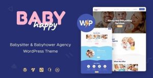 Happy Baby 1.2.7 – Nanny & Babysitting Services Children WordPress Theme