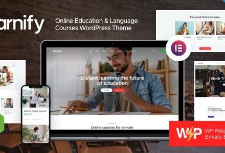 Learnify 1.8.0 – Online Education Courses WordPress Theme
