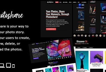 Photoshare 1.2 – Blog Story & Photos Download WordPress Theme