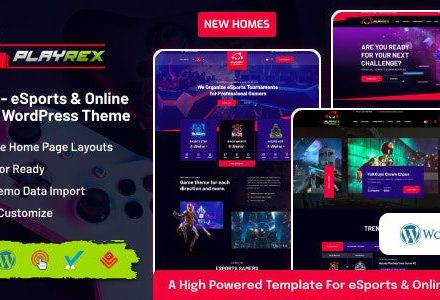 Playrex 1.1.0 – eSports & Gaming Clan News WordPress Theme