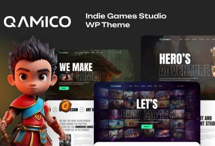 Qamico 1.1.1 – Indie Games Studio WordPress Theme