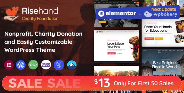 RiseHand 1.2.7 – Charity & Donation WordPress Theme
