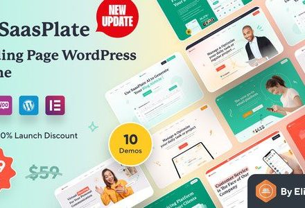 SaasPlate 1.2.6 – Landing Page WordPress Theme