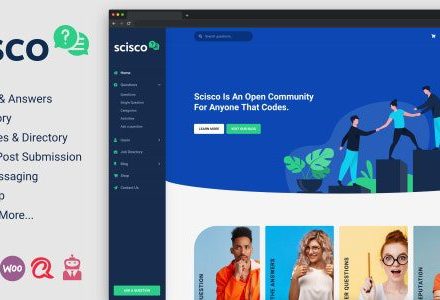 Scisco 1.5.1 – Questions and Answers WordPress Theme