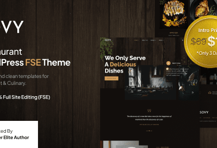 Sovy 1.0 – Restaurant FSE WordPress Theme