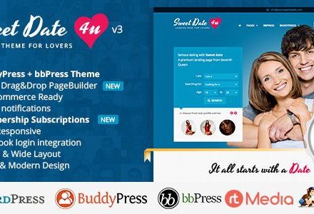 Sweet Date 3.7.3 – More than a WordPress Dating Theme