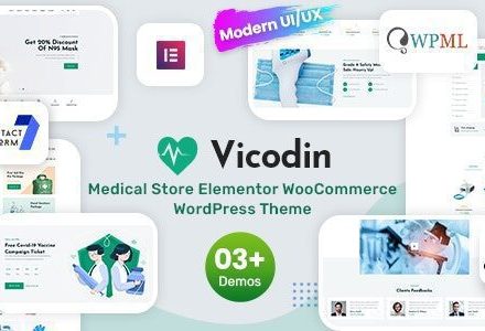Vicodin 1.1 – Medical Store WordPress Theme