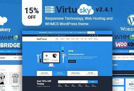 VirtuSky 3.4.1 – Responsive Web Hosting and WHMCS WordPress Theme