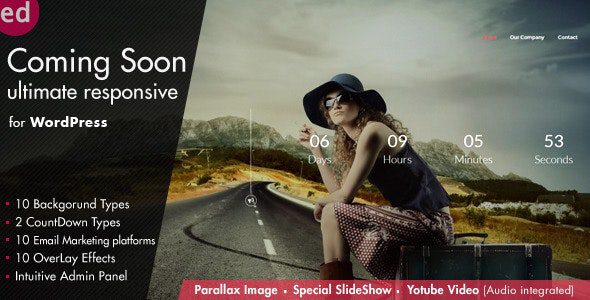 Coming Soon Countdown Responsive WordPress Plugin 3.9