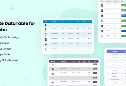 Datalentor 1.0.3 – Advanced DataTable for Elementor