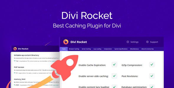 Divi Rocket 1.0.50 – Caching Plugin for Divi