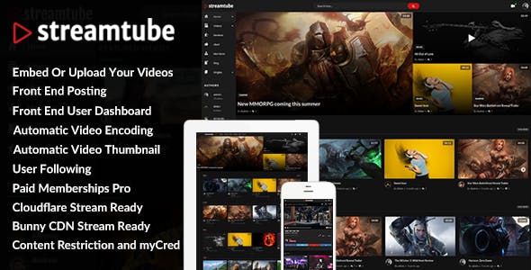 StreamTube 4.16 – Video Streaming WordPress Theme
