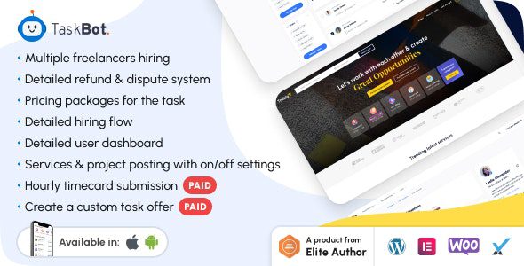 Taskbot 6.0 – Freelancer Marketplace WordPress Plugin