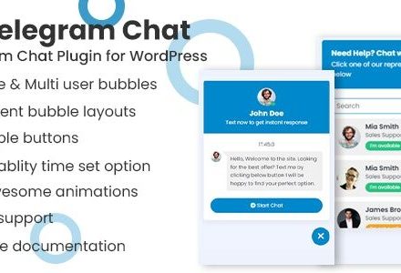 Telegram Chat Support Pro WordPress Plugin 1.0.2