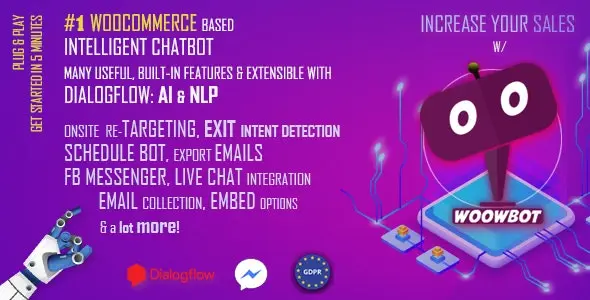 ChatBot for WooCommerce 14.0.5 – Retargeting, Exit Intent, Abandoned Cart & Live Chat – WoowBot