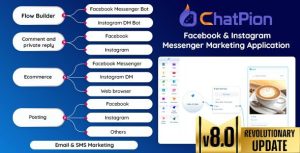 ChatPion 8.5.4 – Facebook & Instagram Chatbot,eCommerce,SMS/Email & Social Media Marketing Platform (SaaS)