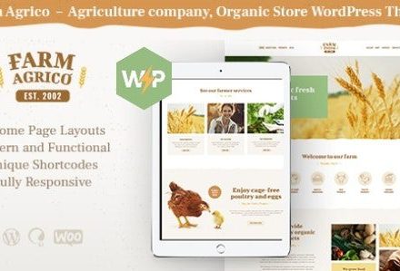 Farm Agrico 1.3.7 – Agricultural Business & Organic Food WordPress Theme