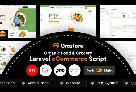 GroStore 2.1.0 – Food & Grocery Laravel eCommerce with Admin Dashboard
