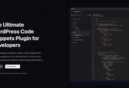 SnipVault 1.0.20 – WordPress Code Snippets Plugin