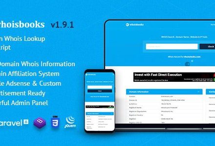 WhoisBooks 1.9.1 – Domain Whois Lookup PHP Script