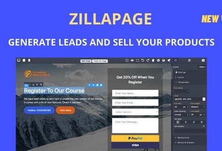 Zillapage 1.2.1 – Landing page and Ecommerce builder