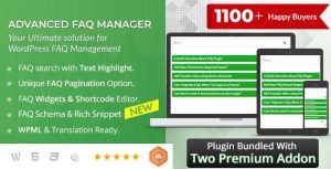 BWL Advanced FAQ Manager 2.2.2 – WordPress Plugin