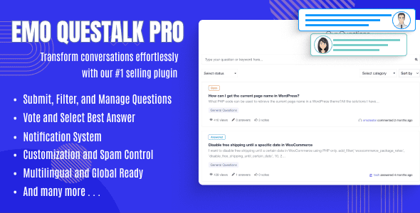 EMO Questalk Pro 1.0.8 – Your Ultimate Question & Answer Forum WordPress Plugin