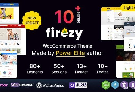 Firezy WP 3.3.0 – Elementor Multi-purpose WooCommerce Theme