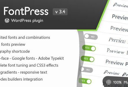 FontPress 3.4.7 – WordPress Font Manager