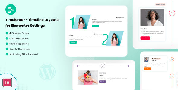 Timelentor 1.0.5 – Timeline Layouts for Elementor