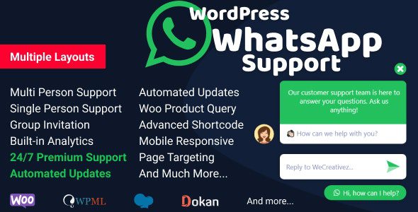 WordPress Support Using WhatsApp 2.5.3